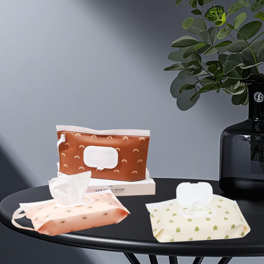 HFHungkeong 3Pack wipes pouch with buckle hanging on a bag