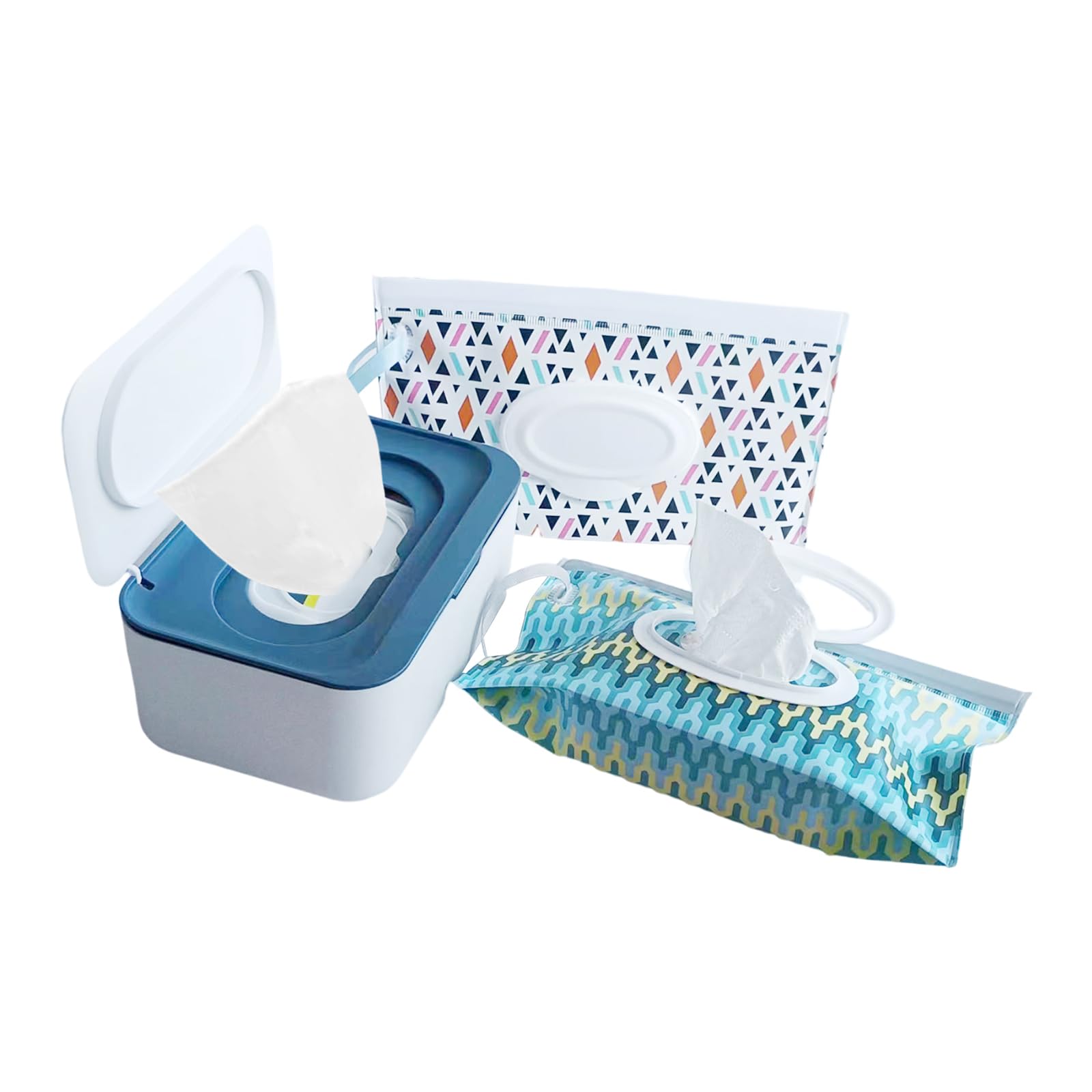 HFHungkeong wipes dispenser with seal and lid keeps wipes moist and ready