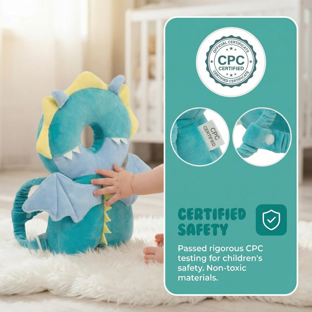 HGTC Baby Head Protector Backpack adjustable fit from newborns to toddlers