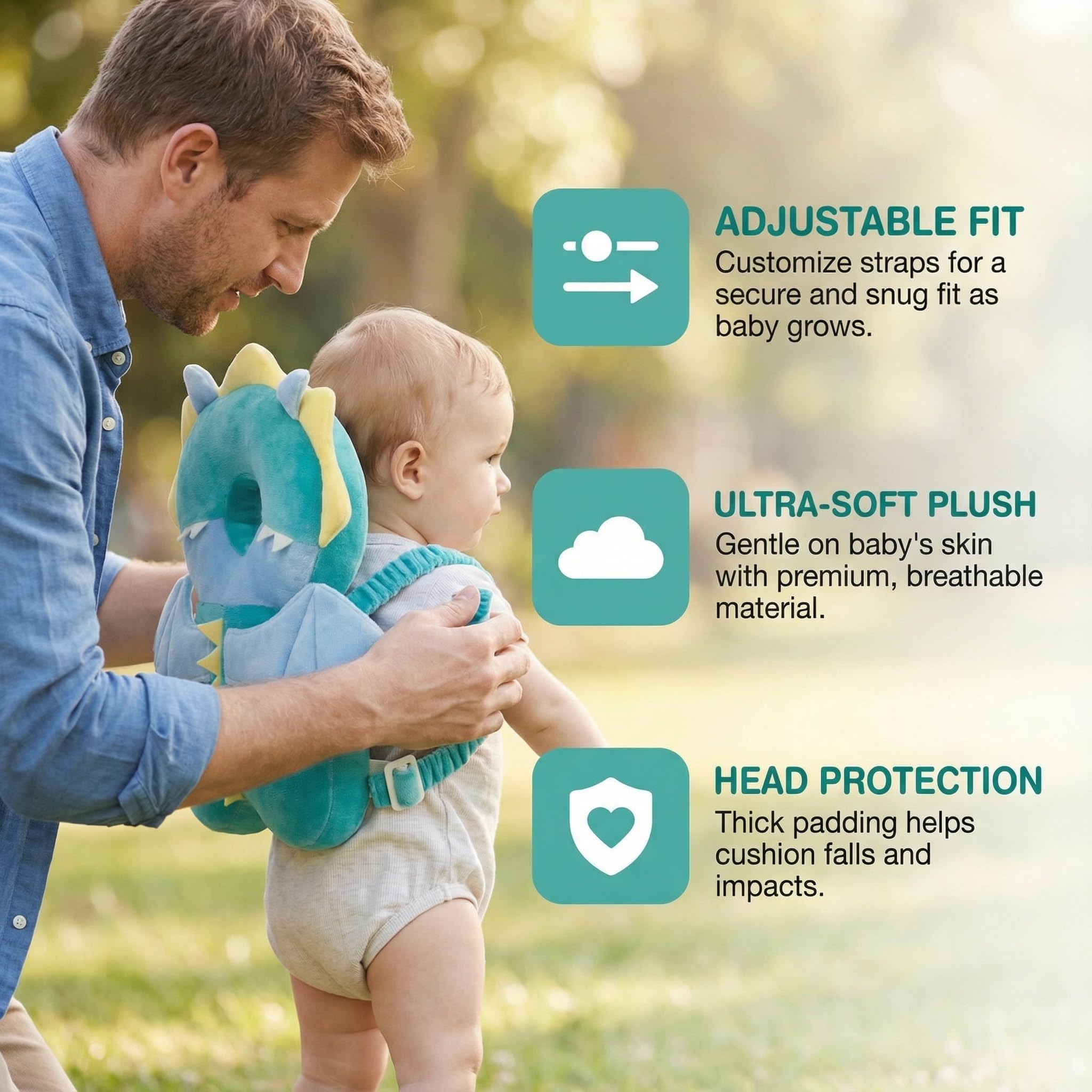 HGTC Baby Head Protector Backpack peace of mind for caregivers during play