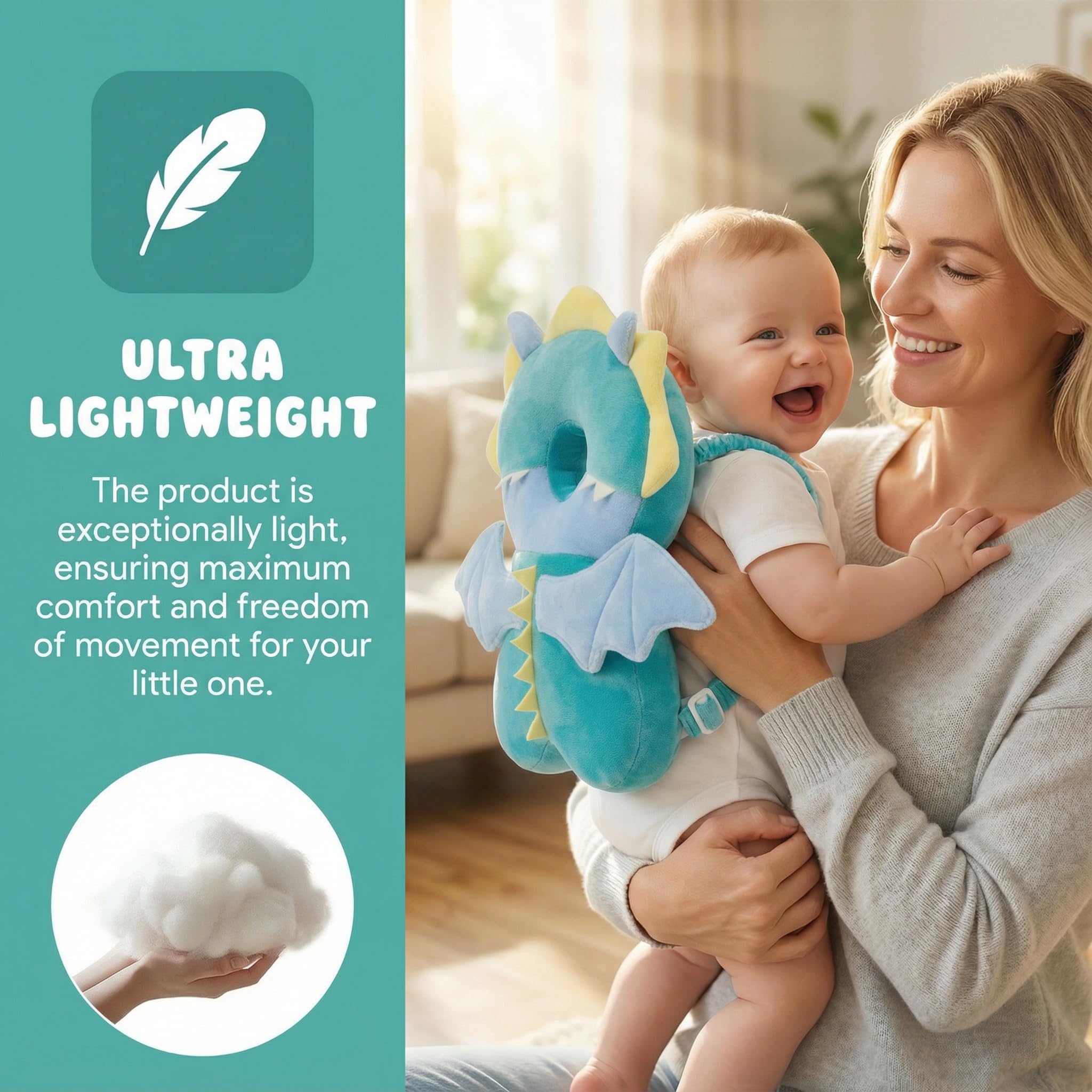 HGTC Baby Head Protector Backpack soft inner pillow cushions head bumps