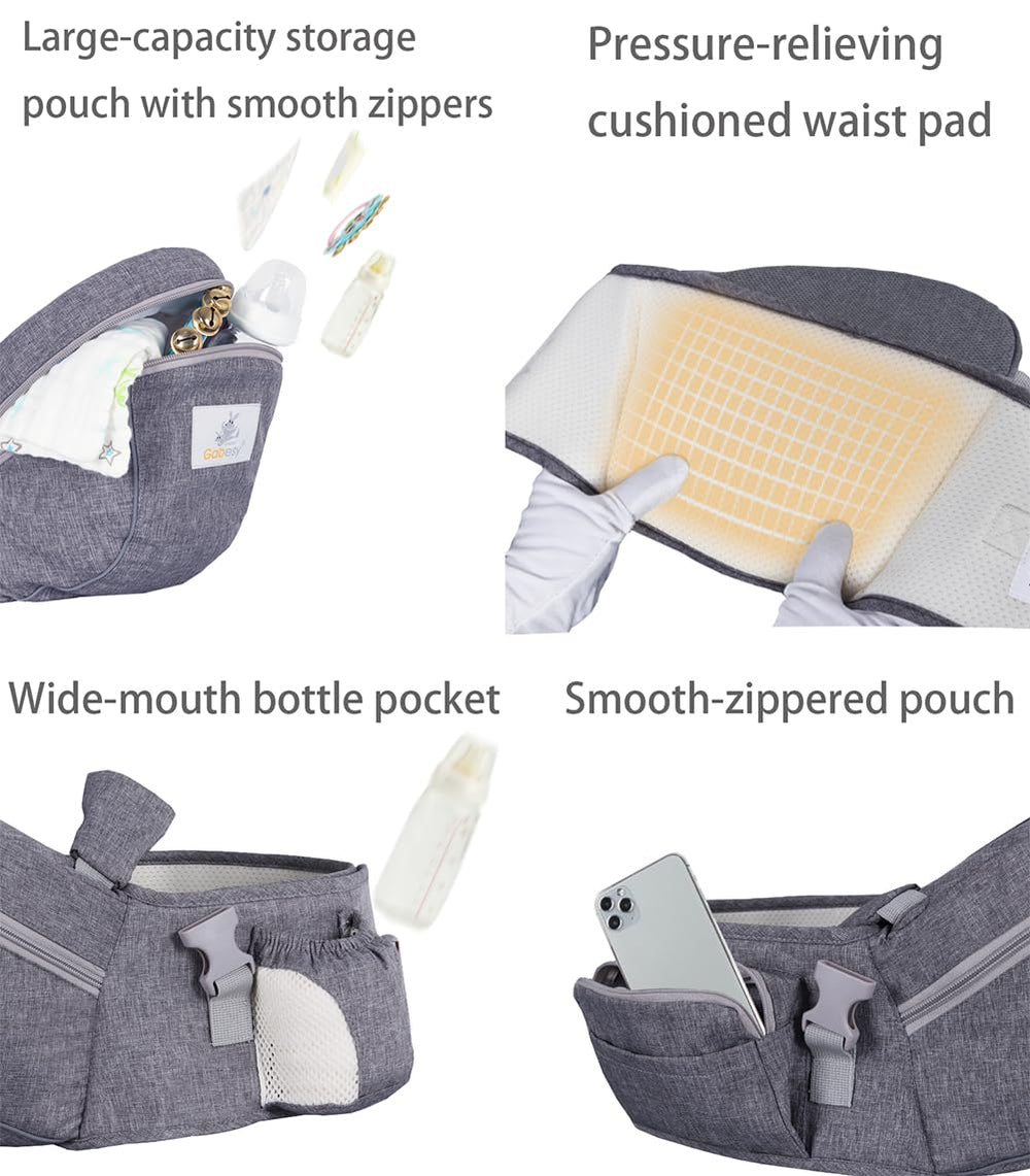 HHOCN anti-slip seat and ergonomic design supports baby posture