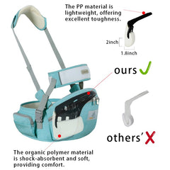 HHOCN baby hip seat carrier back view highlighting ergonomic belt
