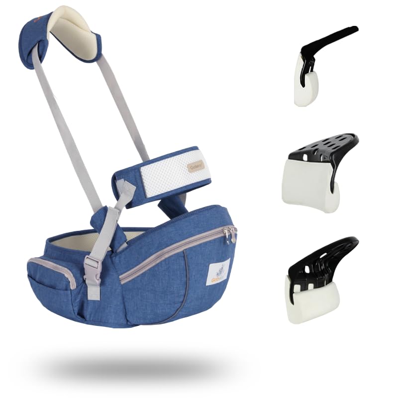 HHOCN Baby Hip Seat Carrier front view shows secure, versatile carry option.