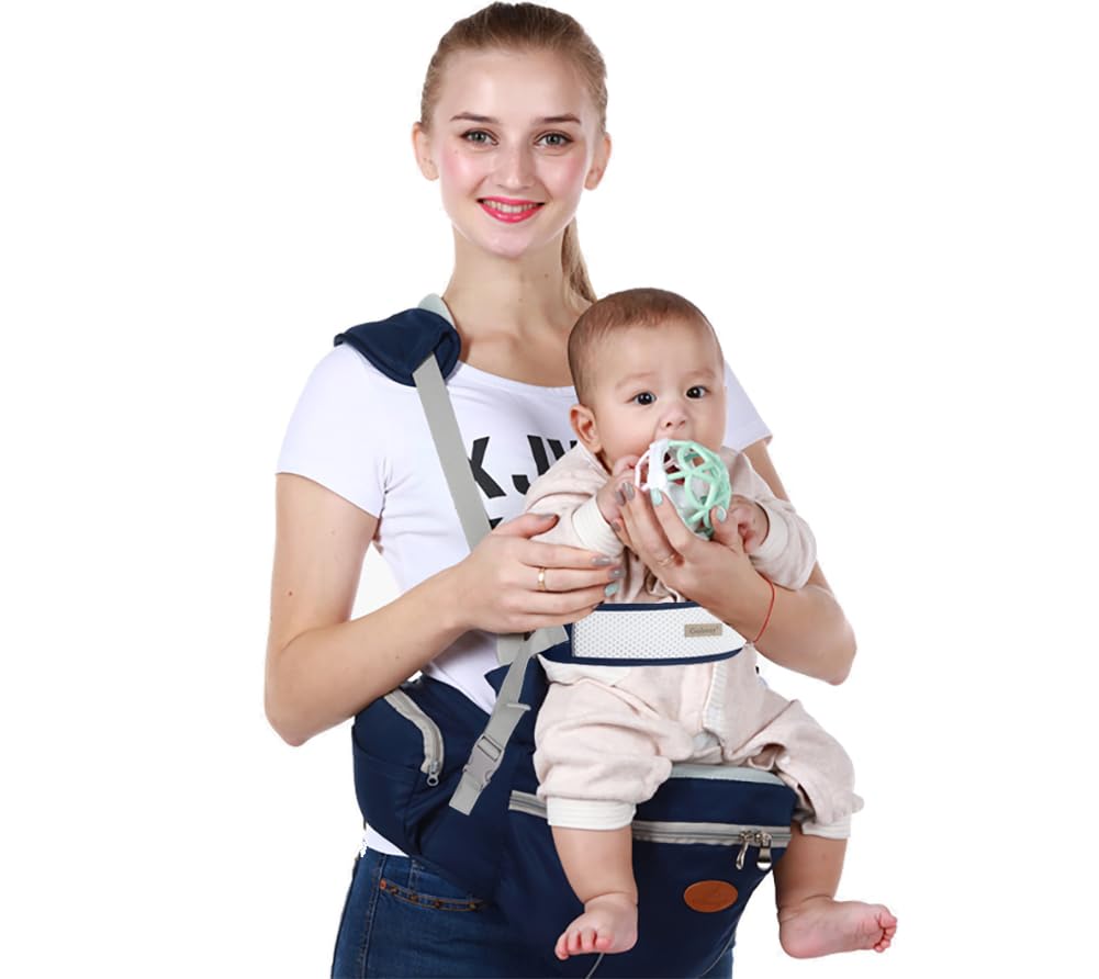 HHOCN baby hip seat carrier front view highlighting compact design for infants.