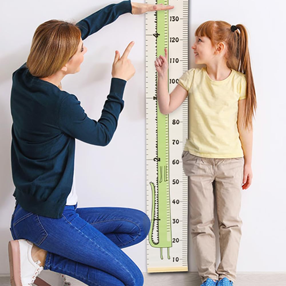 HHSSALIN crocodile growth ruler on a wall, waterproof and durable