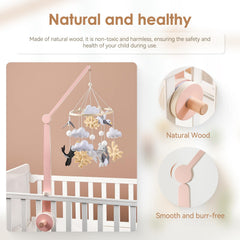 Durable construction provides sturdy support and a modern nursery aesthetic.