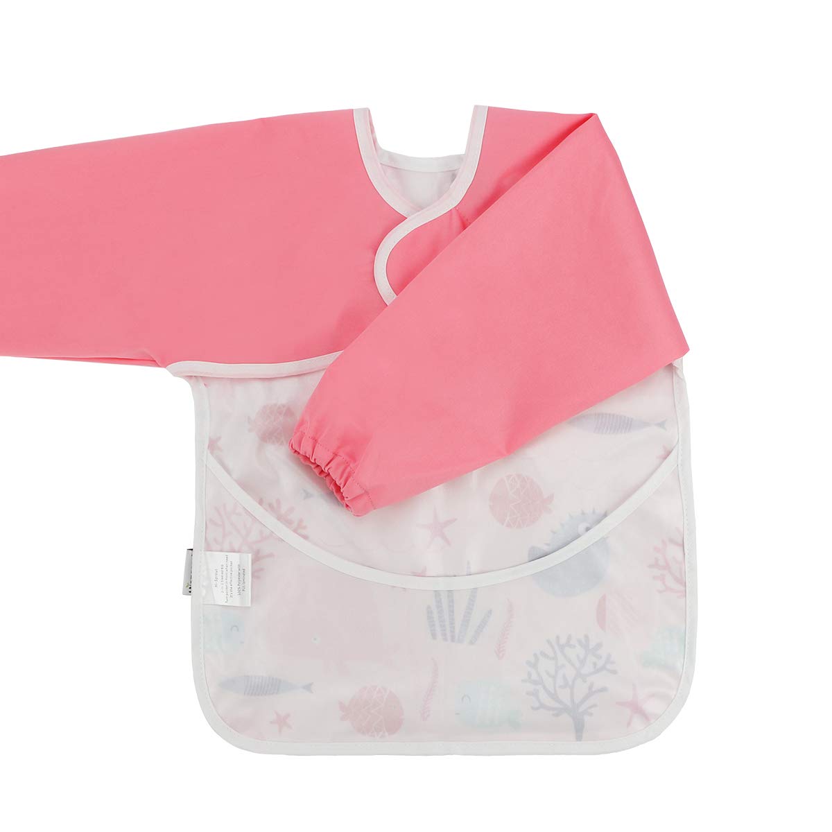 Hi Sprout bib length measures 16.5 inches from neck to hem.