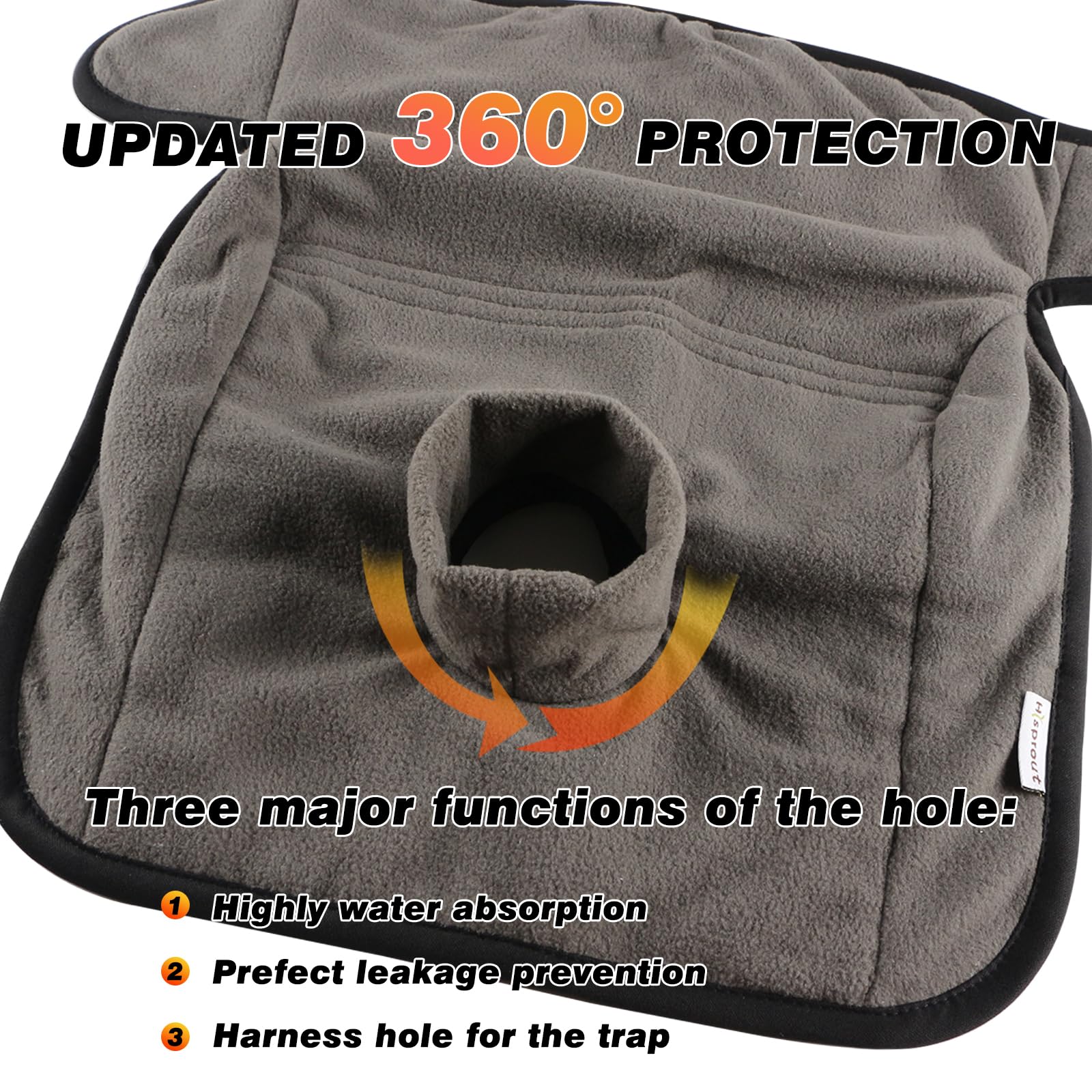Hi Sprout Piddle Pad fleece layer adds gentle warmth for cozy rides