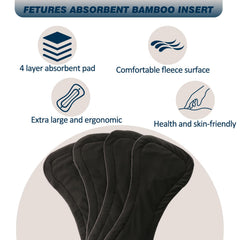 Hi Sprout reusable underwear gray with XL absorbent insert for extended protection.