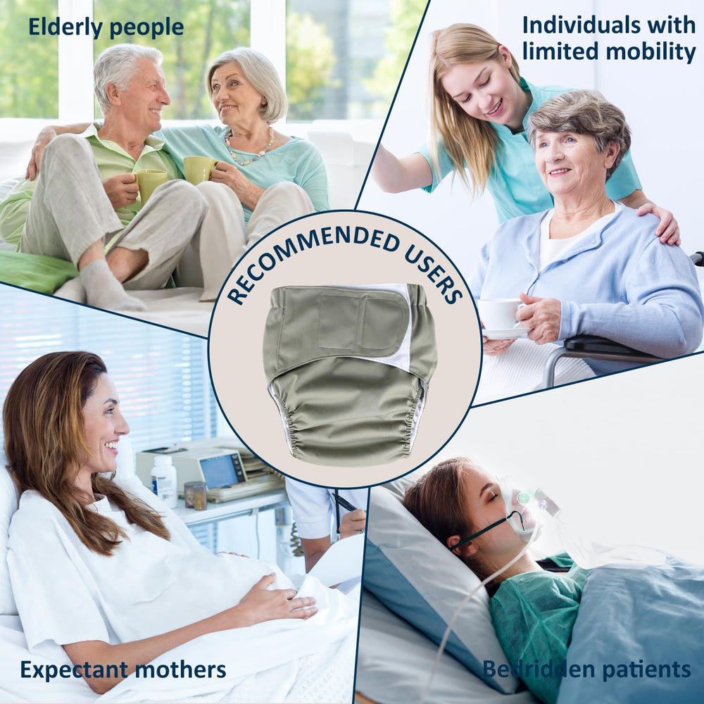Hi Sprout reusable underwear gray suited for home or care facility use.
