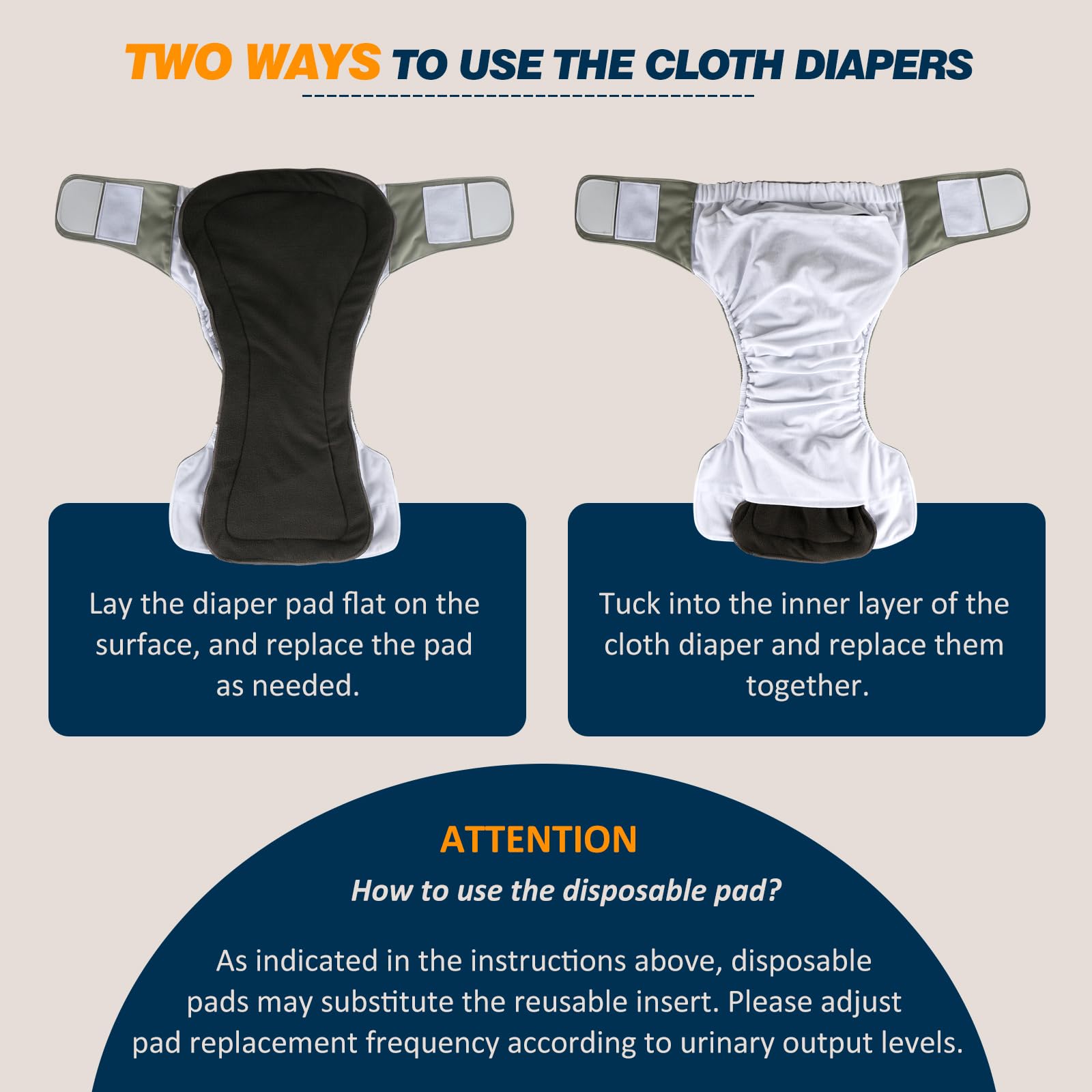 Hi Sprout reusable underwear gray demonstrates two usage options for versatile care.