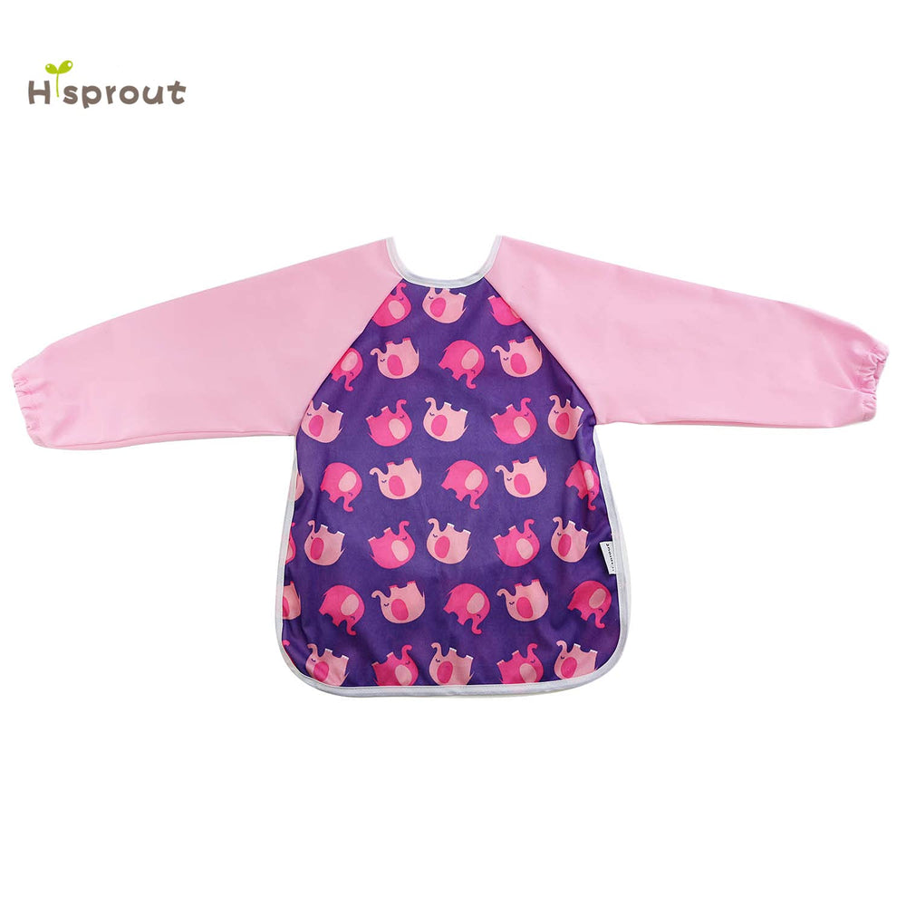 Close-up of sleeves and catch-all pocket on the Hi Sprout bib.