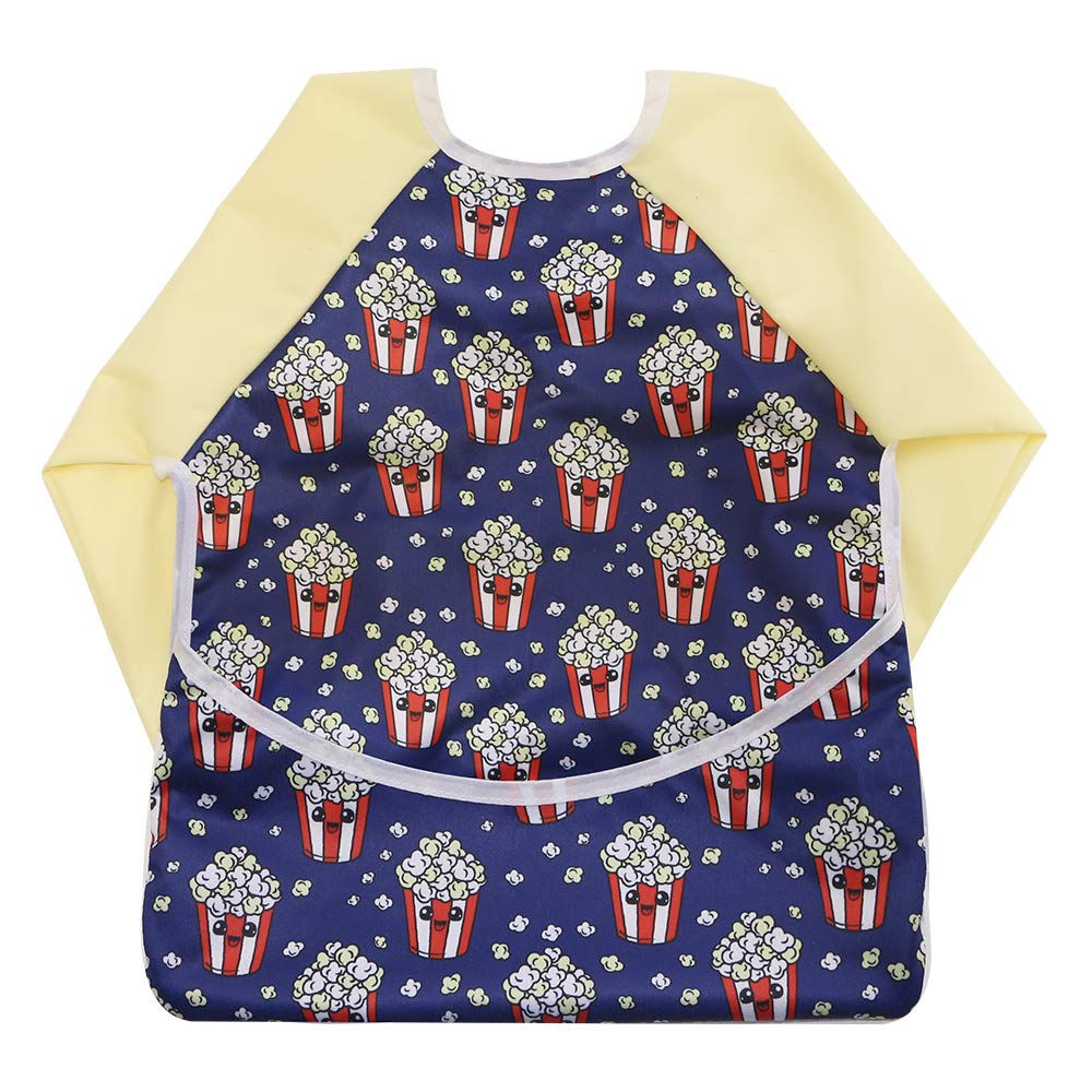 Hi Sprout waterproof sleeved bib provides full-coverage protection during meals.