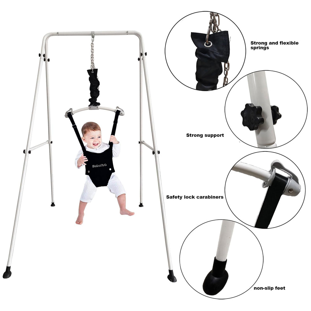 HI SUYI door jumper in use shows compact footprint for small spaces.