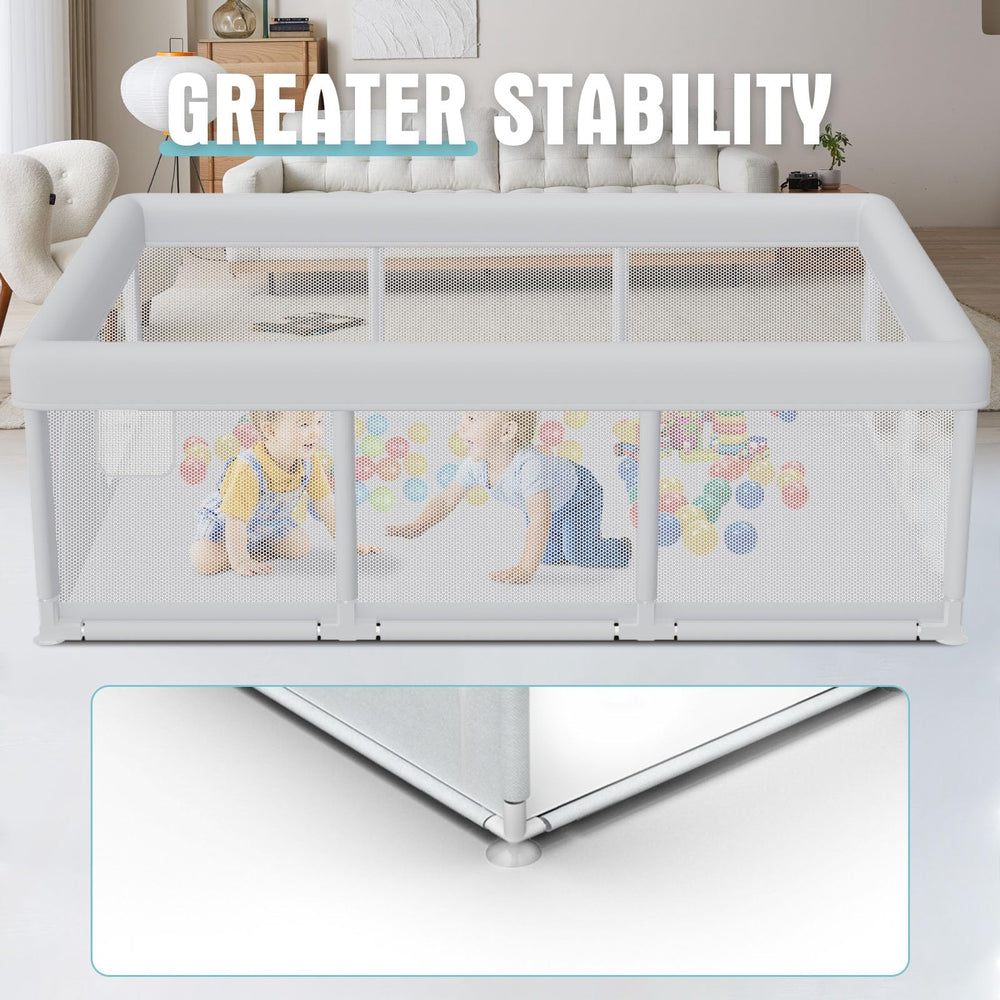Hiaksedt 74x50 inch playpen suitable for indoor and outdoor use.