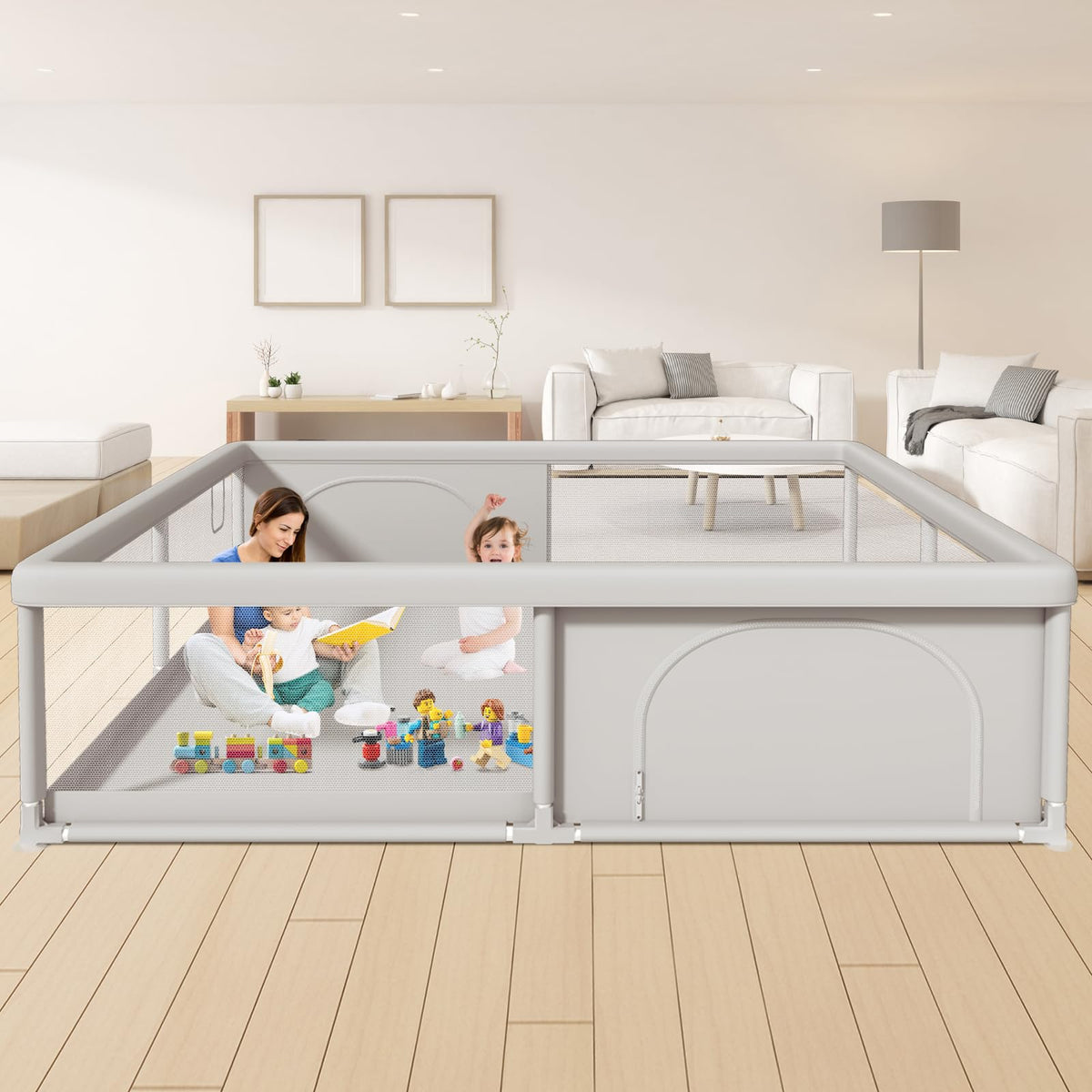 Hiaksedt 79x79-inch playpen assembly: quick setup for busy families.