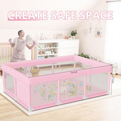 Hiaksedt pink gate with zipper for easy access and containment