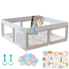 Hiaksedt Baby Playpen 50x50x26 open area for safe, supervised play.