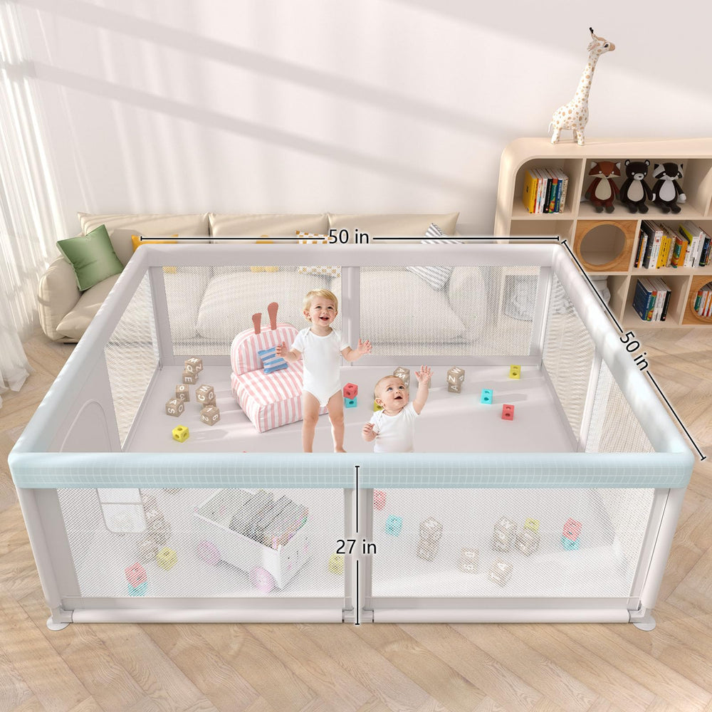 Hiaksedt Pet-free playpen design creates a stable, safe space