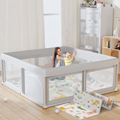 Hiaksedt baby playpen setup showing organized safe space for playtime