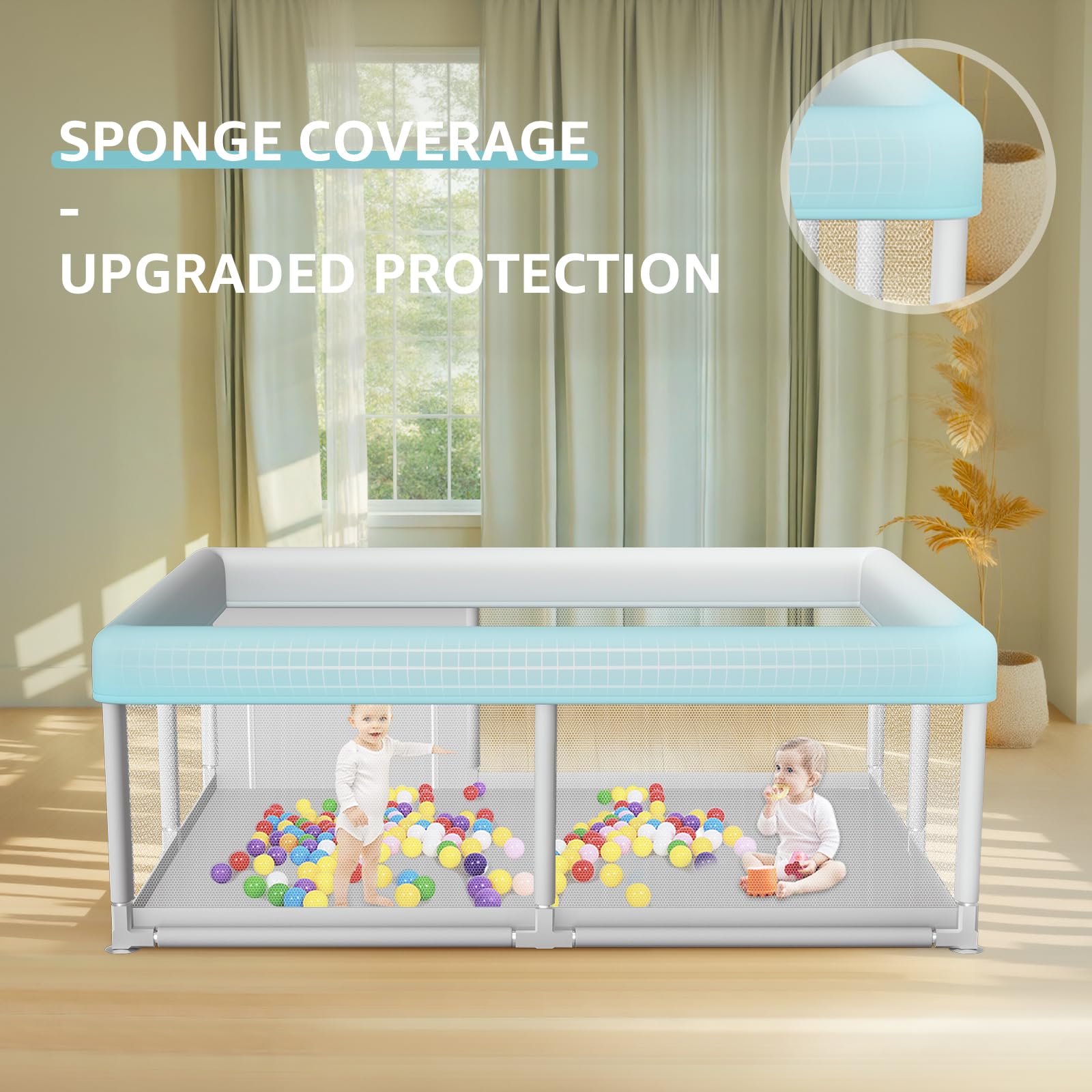 Hiaksedt zipper gate keeps little explorers inside safely.