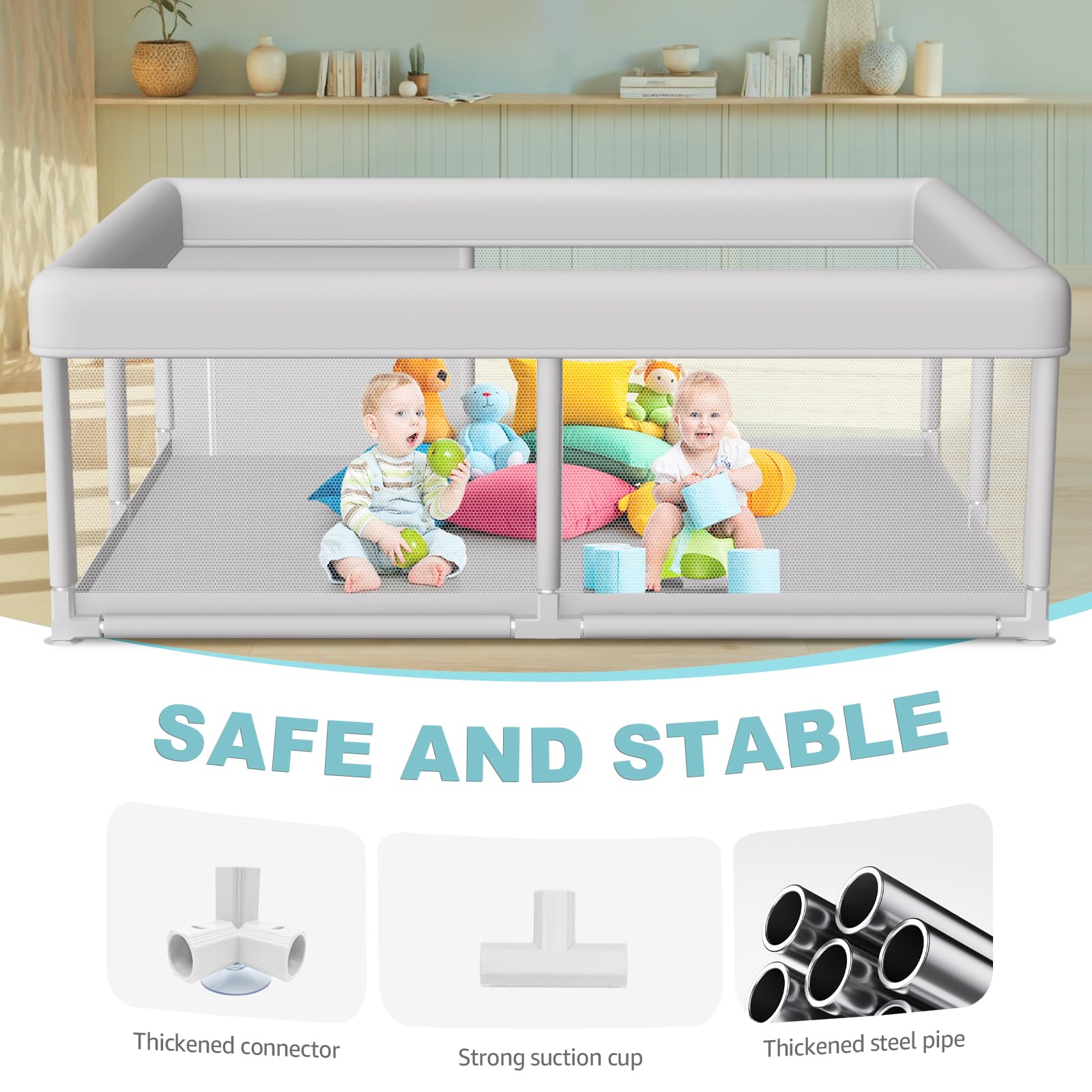 Hiaksedt 320D Oxford fabric ensures a durable, non-toxic surface.
