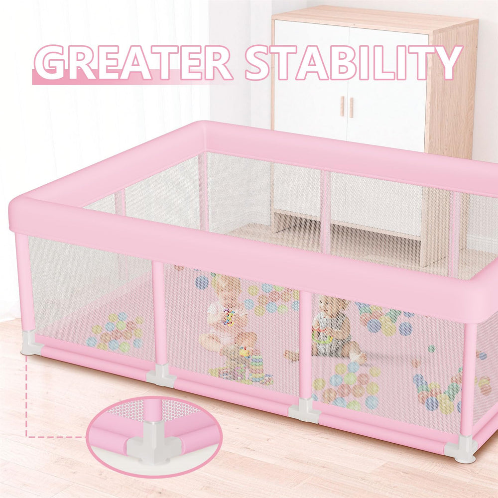 Hiaksedt playpen 360° mesh view enables hands-free supervision