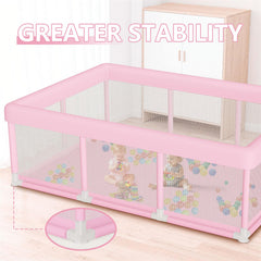 Hiaksedt playpen 360° mesh view enables hands-free supervision