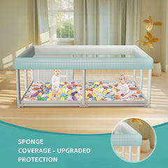 Hiaksedt playpen mat cushioning provides toddler comfort during play.