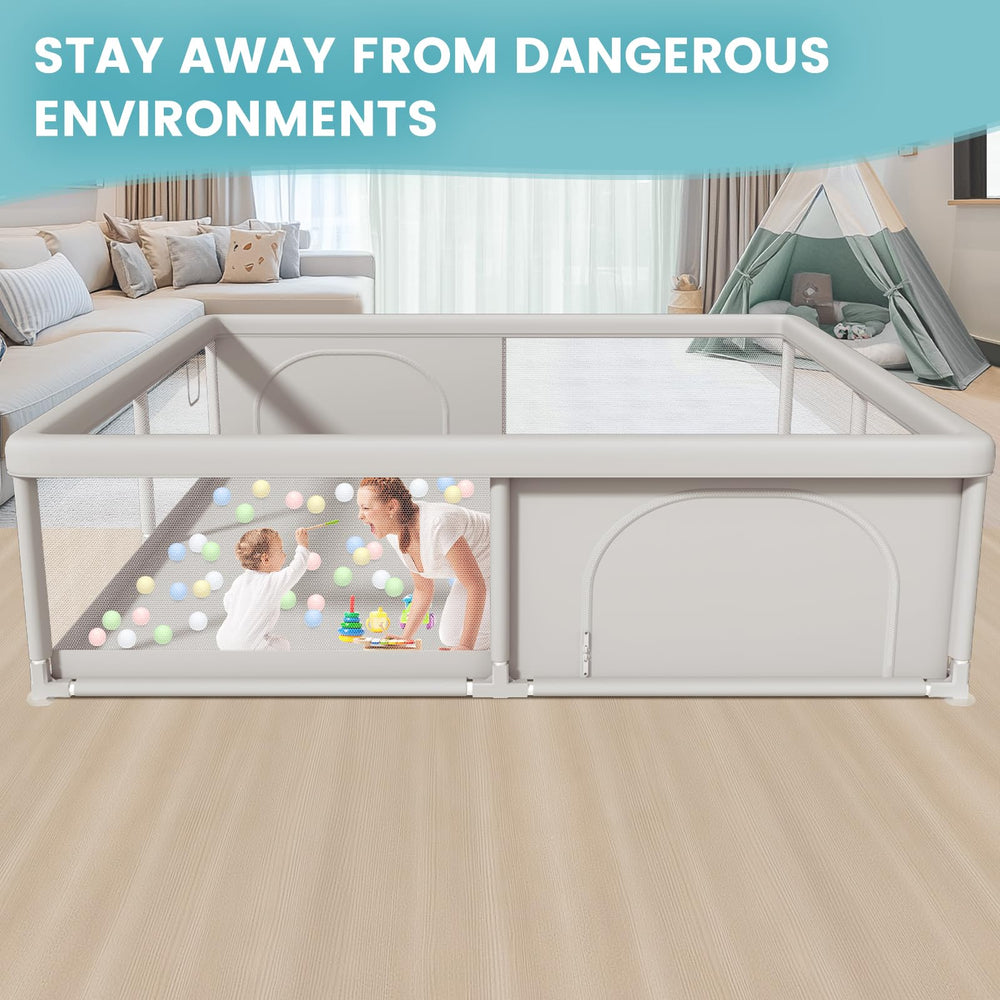 Hiaksedt spacious interior supports play from babies to toddlers.