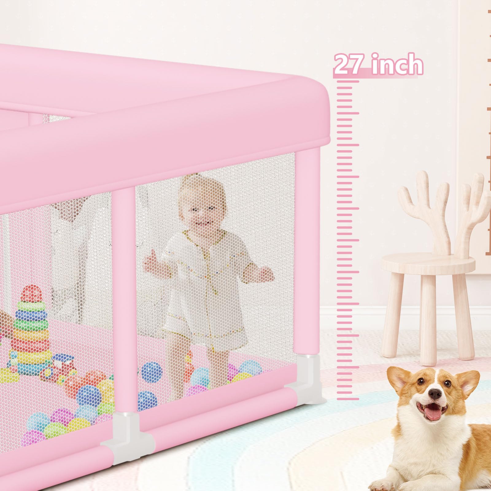 Hiaksedt ten suction cups keep the playpen stable on the floor