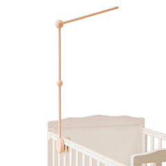 HI BABY MONMENT crib mobile holder in beech wood adds warmth and stability.
