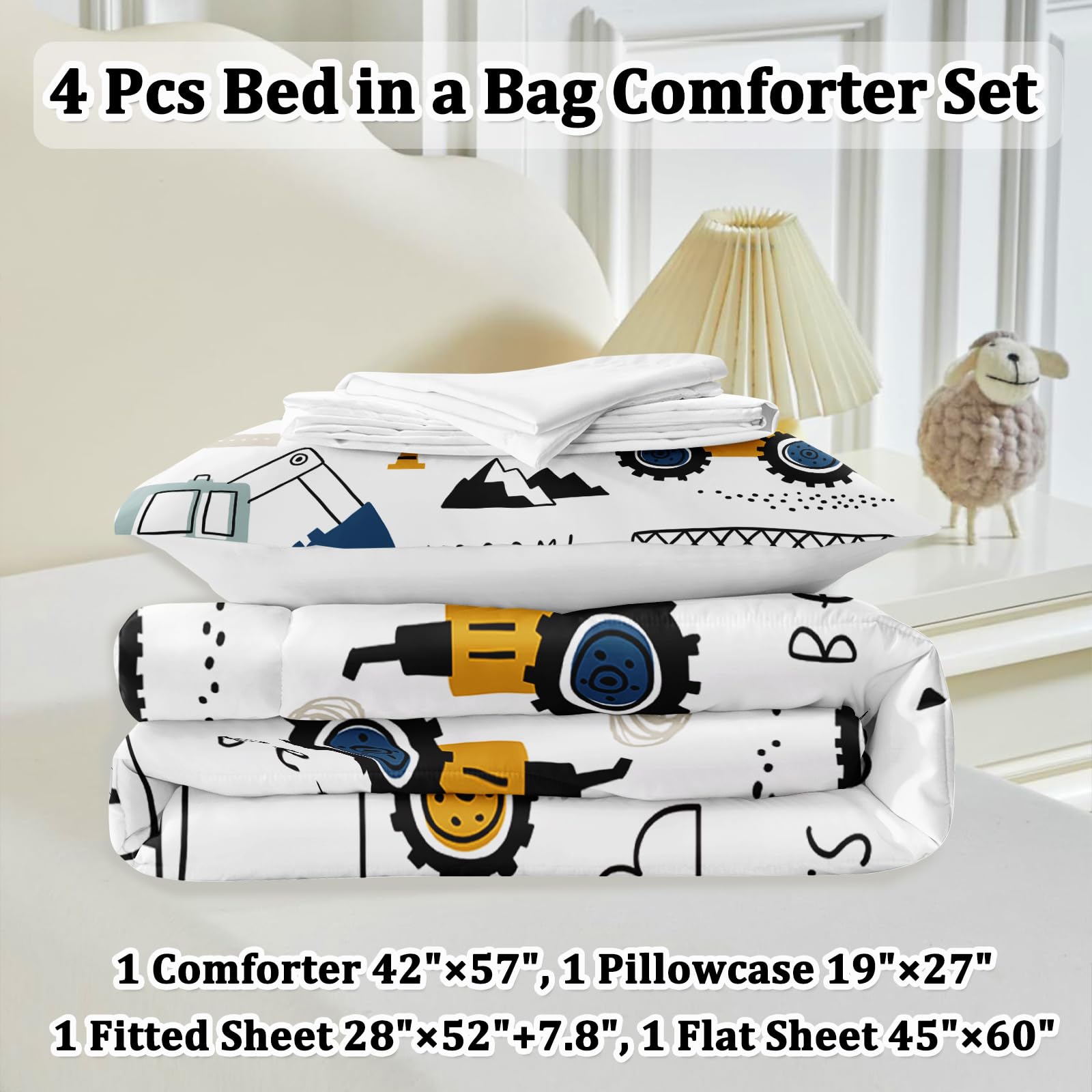 HICAND comforter graphic tractor highlights cozy warmth for restful nights