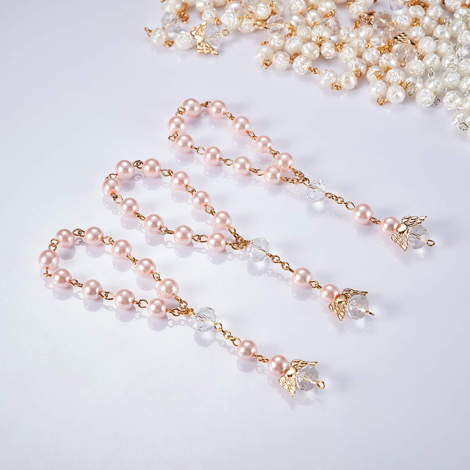 Hicarer baptism rosary pink accessory for stylish non-wrist decorations