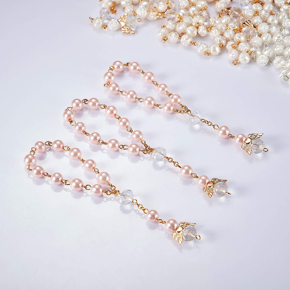 Hicarer baptism rosary pink accessory for stylish non-wrist decorations