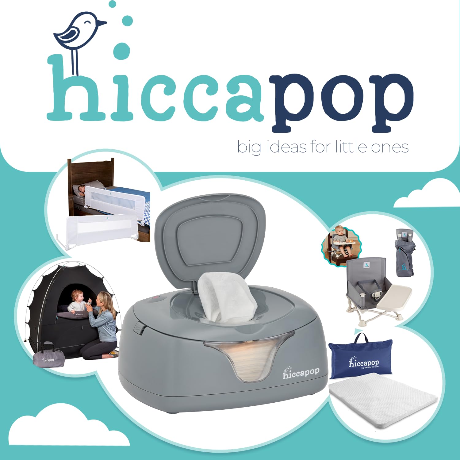Hiccapop wipe warmer in its gift-ready packaging makes a thoughtful baby gift.