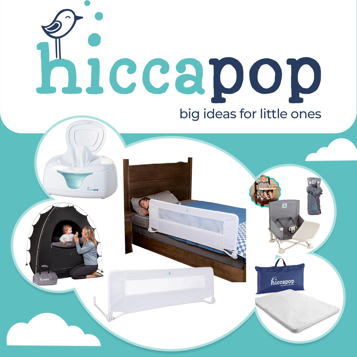 Hiccapop lifetime guarantee on a sturdy bed rail for growing children.