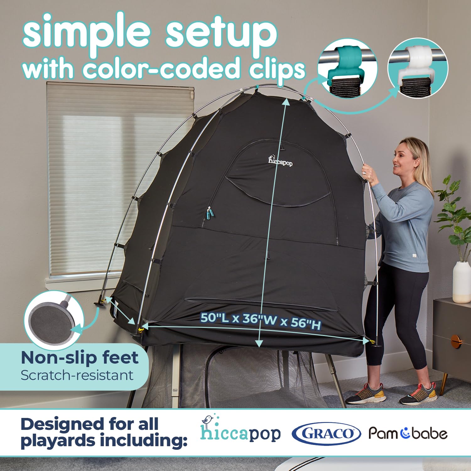 hiccapop Daydreamer color-coded clips speed easy setup