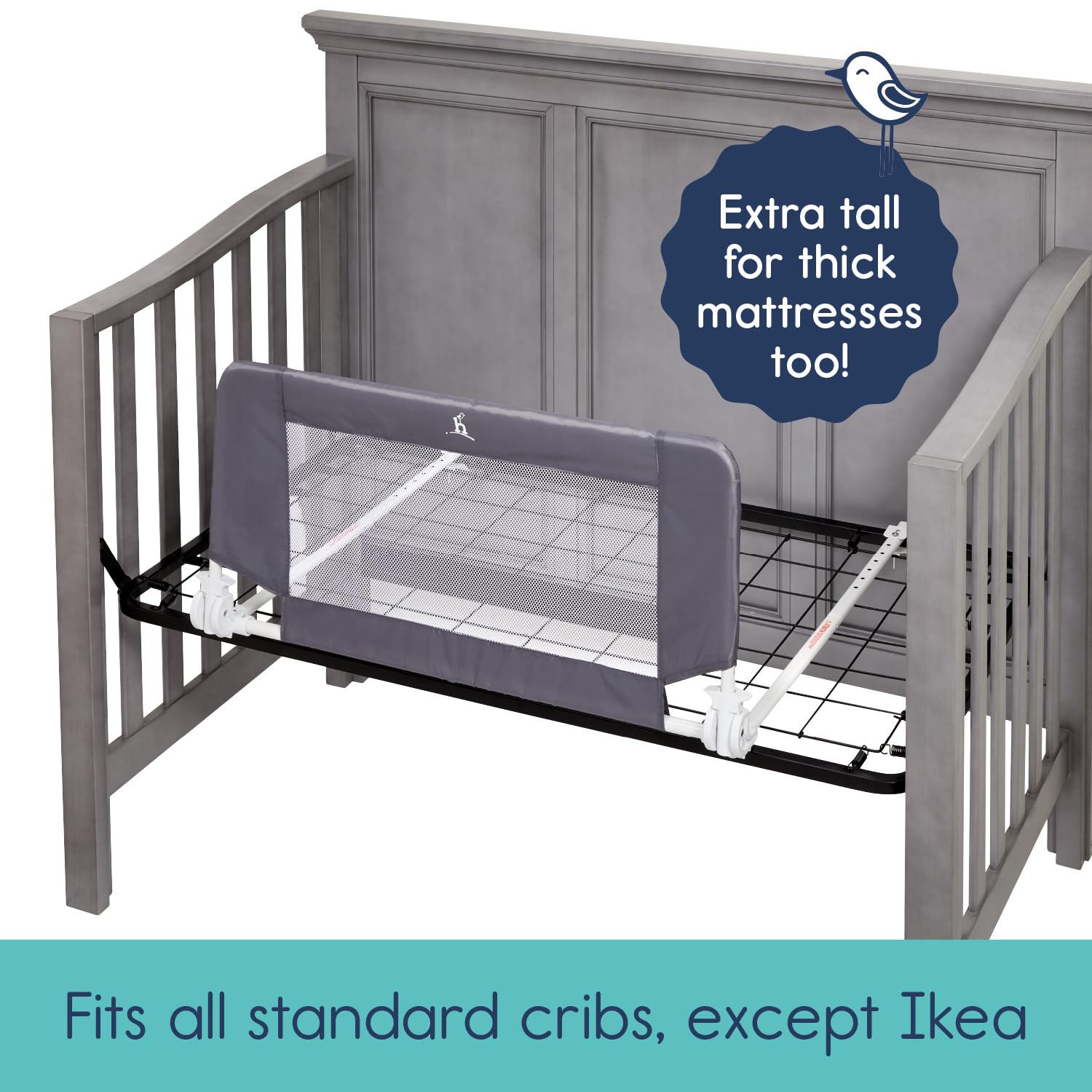 hiccapop fold-down rail enables bedtime stories without fuss.