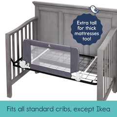 hiccapop fold-down rail enables bedtime stories without fuss.