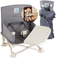 Hiccapop OmniBoost travel booster seat with folding frame for on-the-go meals