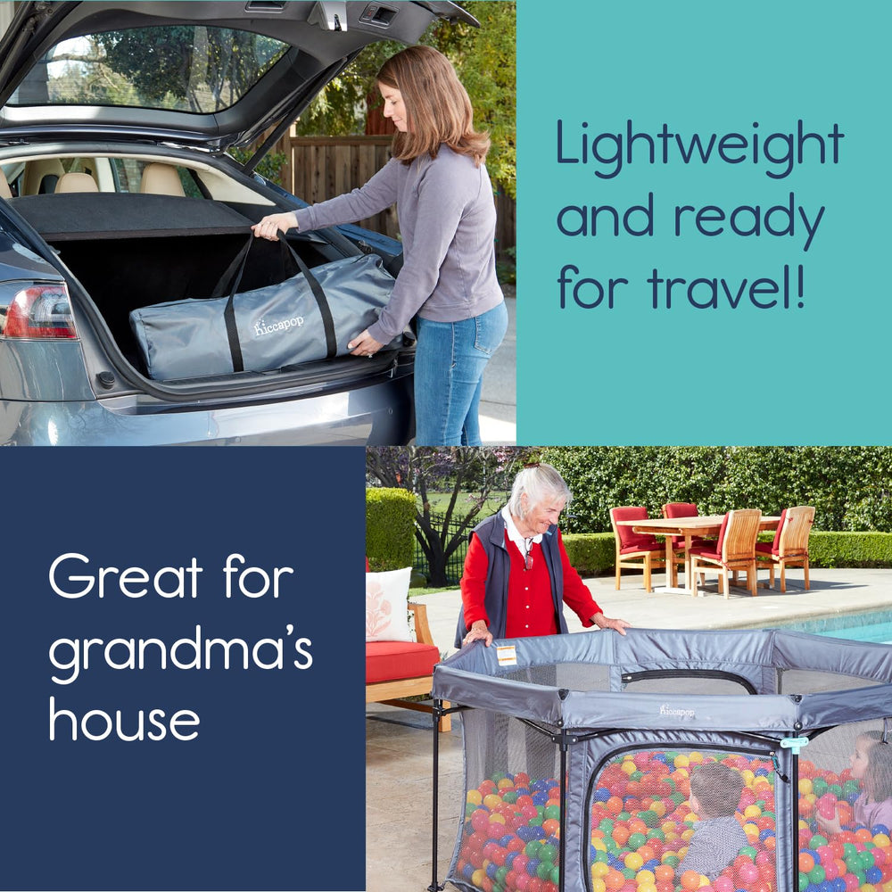 Water-resistant mat on hiccapop PlayPod for easy cleanup after adventures