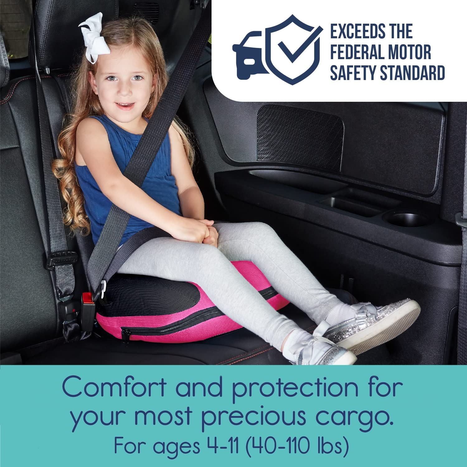 Hiccapop UberBoost narrow backless design for flexible seating in tight back seats