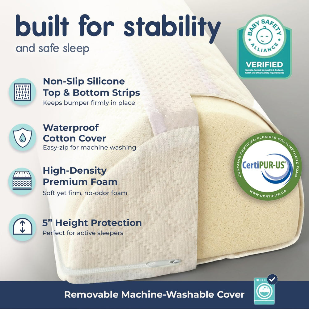 Hiccapop under-sheet installation rail fits discreetly under deep sheets.