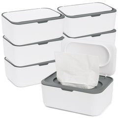 Hiceeden wipes dispenser six-pack front view, compact for nursery organization