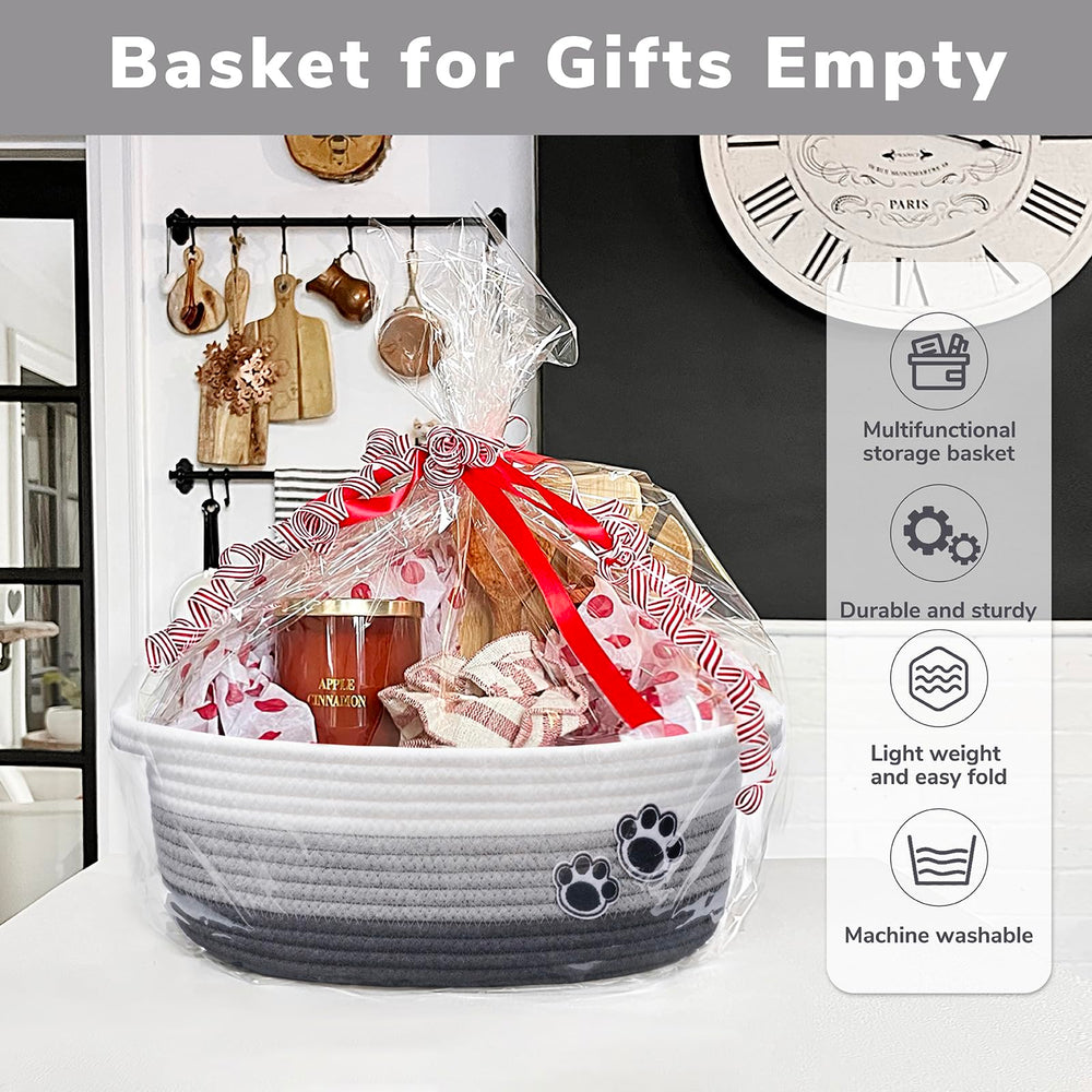HiChen decorative rope bin with handles adds easy grab-and-go storage