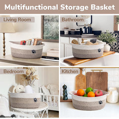 HiChen basket with handles enables easy transport around home.