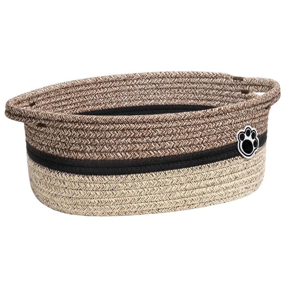 HiChen dog toy basket with paw-design, perfect for toys and easy grab-and-go play.