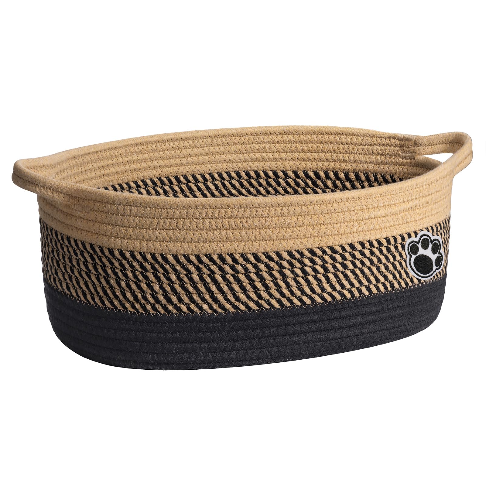 HiChen dog toy basket with paw design for organized nursery or living room storage